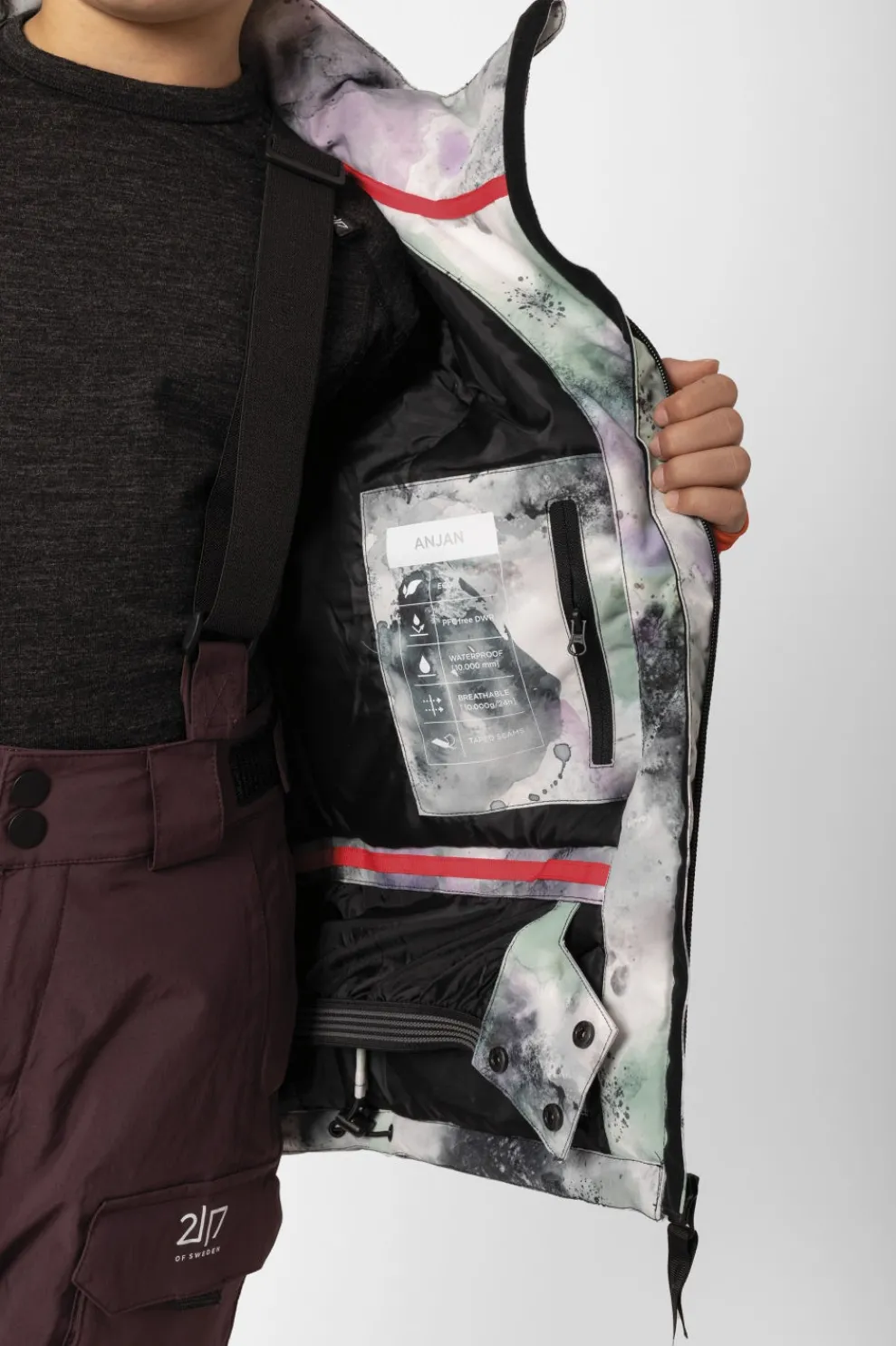 New 2117 Of Sweden Ski-Jas Anjan Jacket Aop Dk Lavander