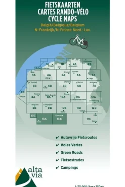 New ALTA VIA Noord-Frankrijk Parijs  fietskaart 2018
