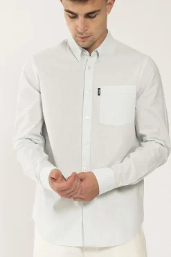 Fashion Antwrp Hemd Striped Linen Vapor Blue