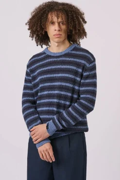 Online Antwrp Trui Striped Blue Horizon