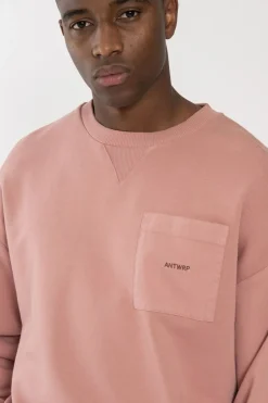 Fashion Antwrp Trui Sweat With Chest Ash Rose