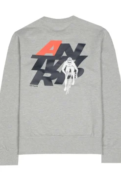 Clearance Antwrp Trui Velo Tourist Backprint light grey