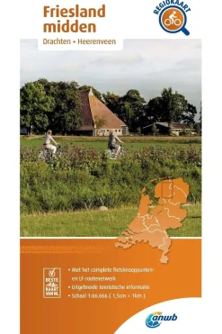 New ANWB Friesland Midden 7 fietskaart r/v 2020