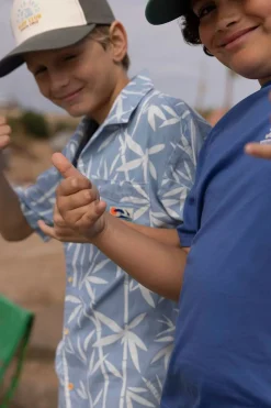 Outlet AO76 Hemd Hawaiian Bamboo Khaki