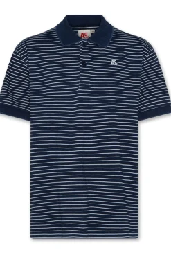 Best AO76 Polo Otsan Striped Indigo