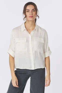 New AWARE Hemd Fabiana 3/4 Grey Denim