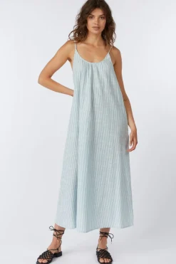 Sale AWARE Jurk Kaori Strap 7/8 light blue/off white