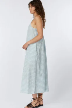 Sale AWARE Jurk Kaori Strap 7/8 light blue/off white