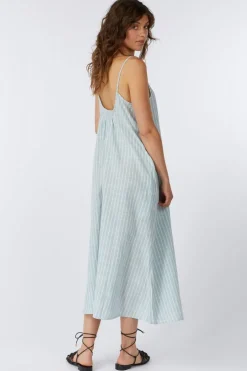 Sale AWARE Jurk Kaori Strap 7/8 light blue/off white
