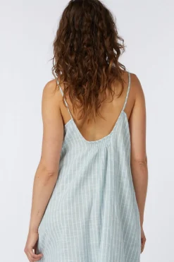 Sale AWARE Jurk Kaori Strap 7/8 light blue/off white