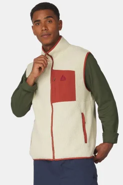 Sale Ayacucho Bodywarmer Fitzroy Sherpa Vest M Ecru/Russet
