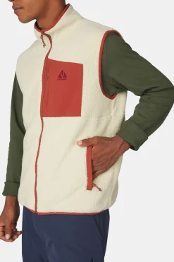 Sale Ayacucho Bodywarmer Fitzroy Sherpa Vest M Ecru/Russet