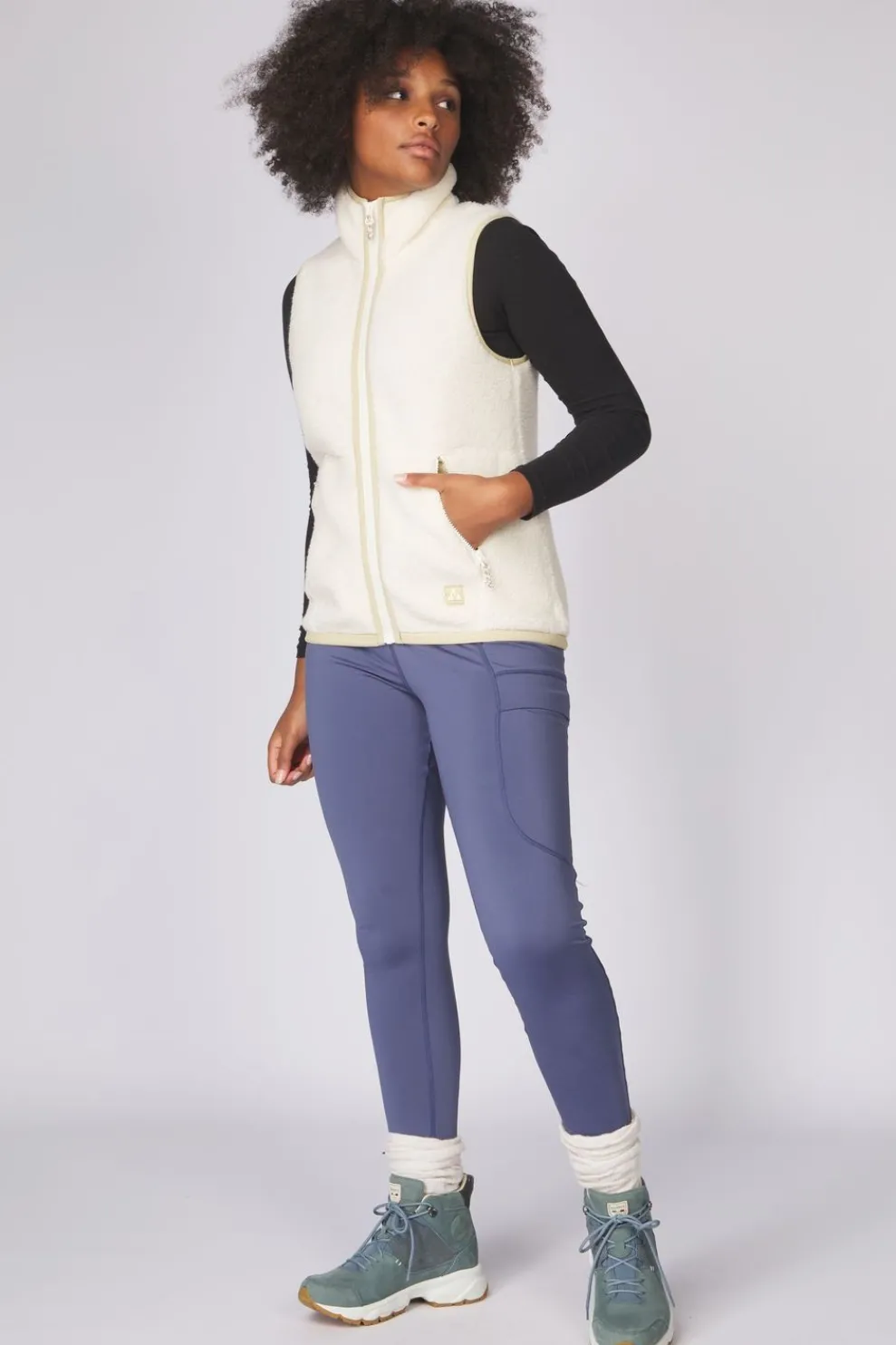 Clearance Ayacucho Bodywarmer Peniche Sherpa Vest W Ecru