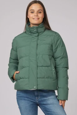 Online Ayacucho Donsjas Aarhus Recycled Cropped Button Jacket W Sage Leaf