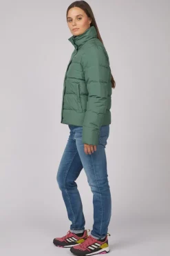 Online Ayacucho Donsjas Aarhus Recycled Cropped Button Jacket W Sage Leaf