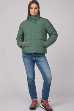 Online Ayacucho Donsjas Aarhus Recycled Cropped Button Jacket W Sage Leaf