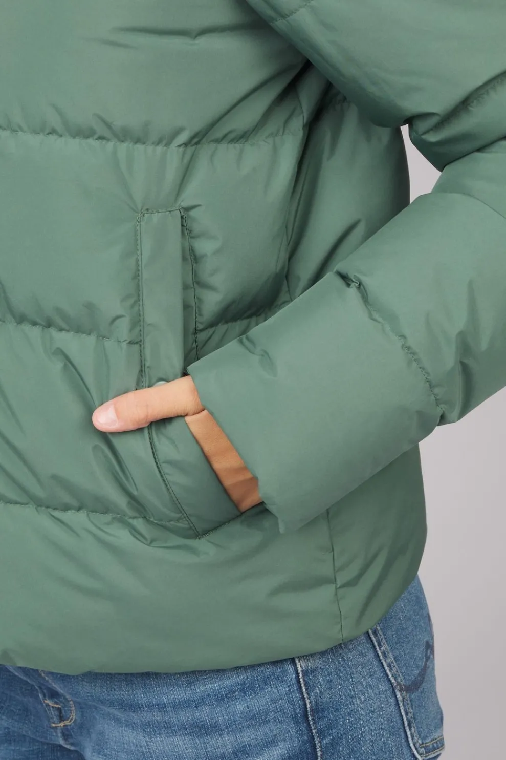 Online Ayacucho Donsjas Aarhus Recycled Cropped Button Jacket W Sage Leaf