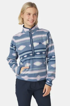 Best Ayacucho Fleece Barrosa Printed Half Zip W Coronet Blue Combo