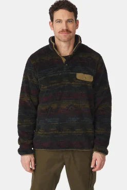 Fashion Ayacucho Fleece Chalten Printed Snap Button M Military Olive