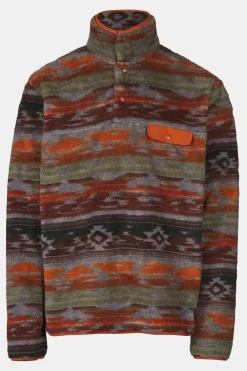 Hot Ayacucho Fleece Chalten Printed Snap Button M Umber
