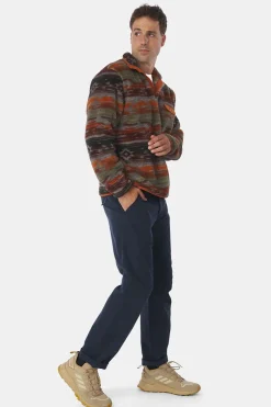 Hot Ayacucho Fleece Chalten Printed Snap Button M Umber