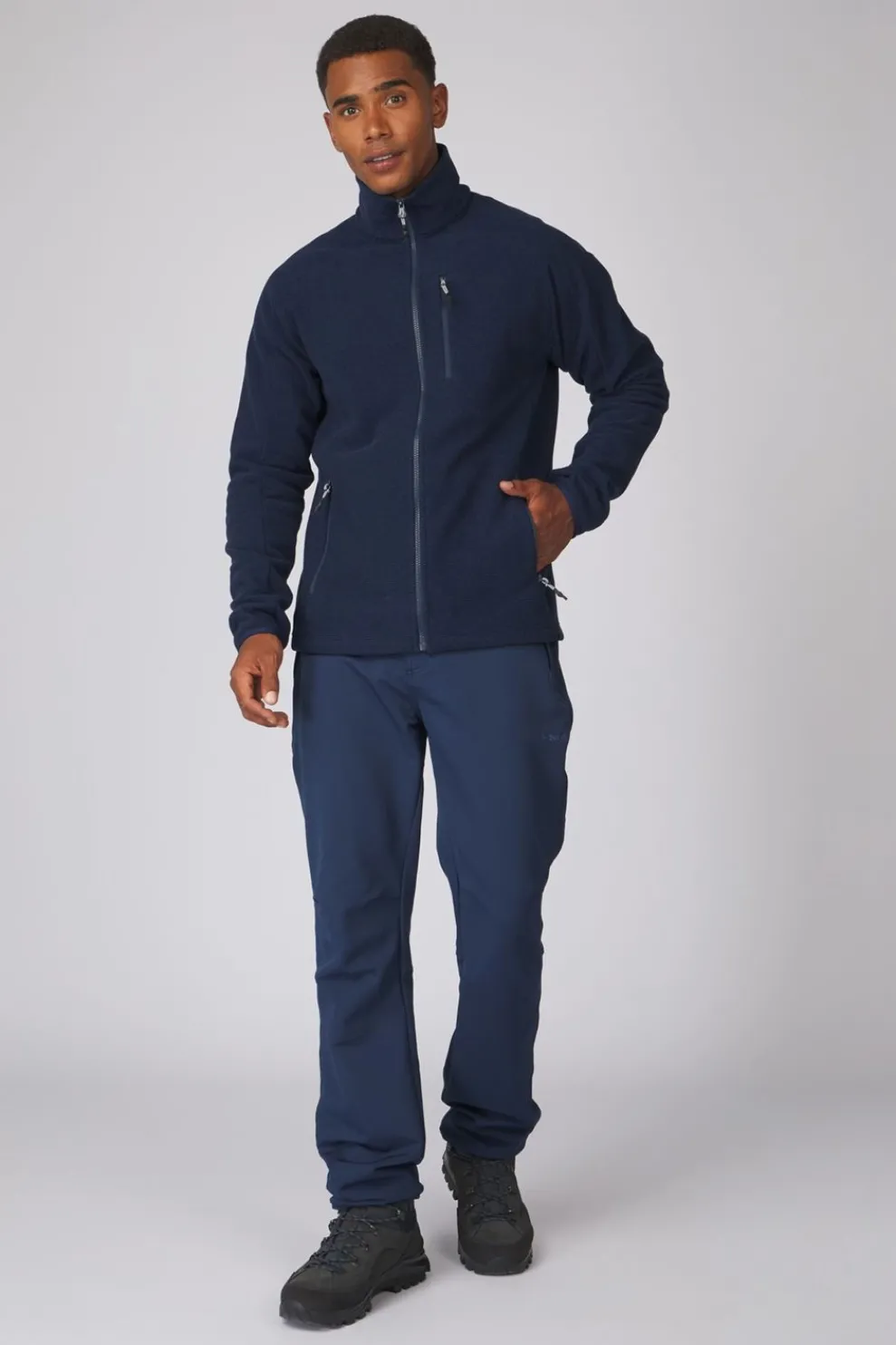 Best Ayacucho Fleece Divis Structured Fleece Jacket Navy