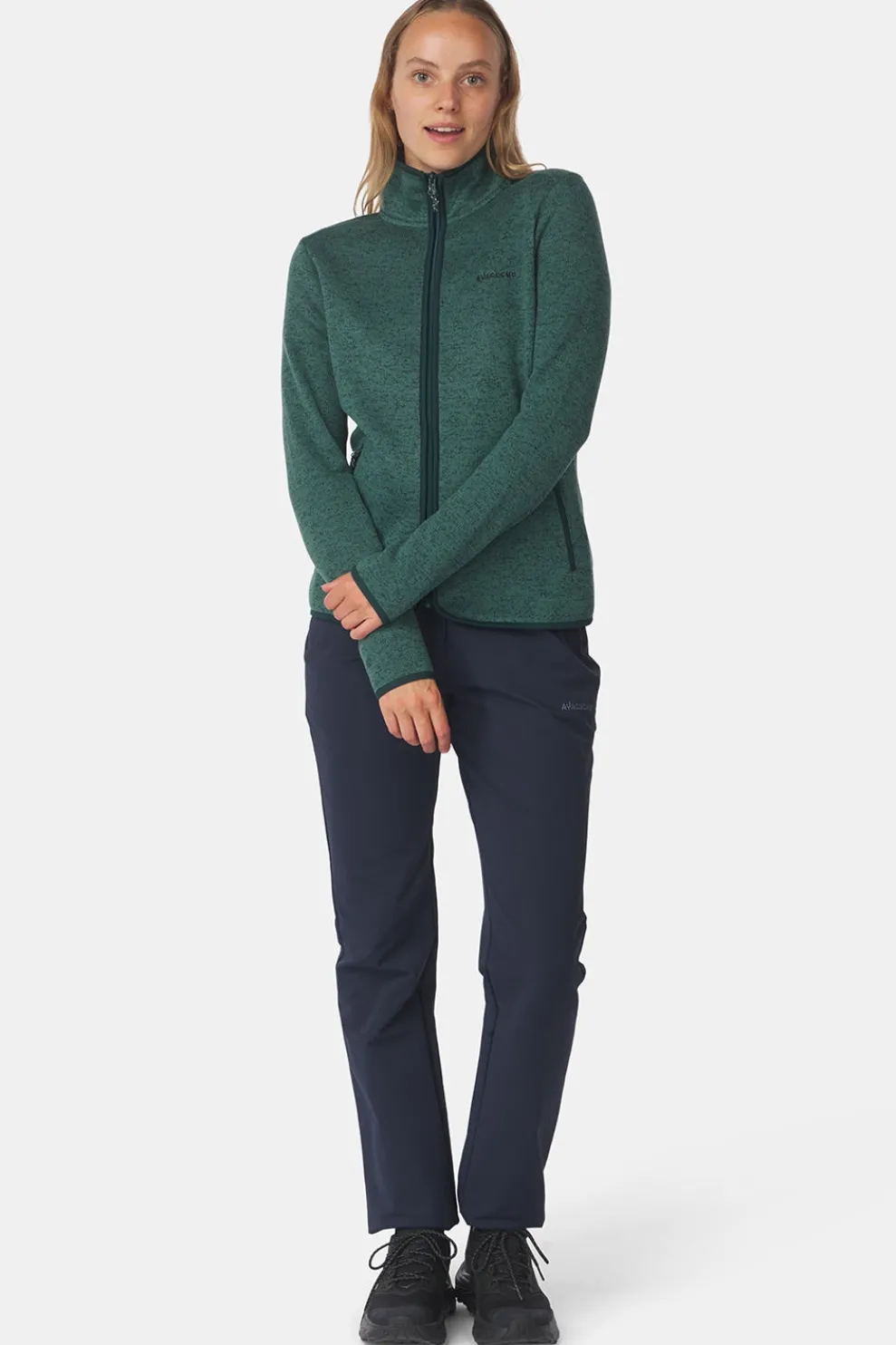 New Ayacucho Fleece Drasland II Jacket W Darkest Spruce Melange