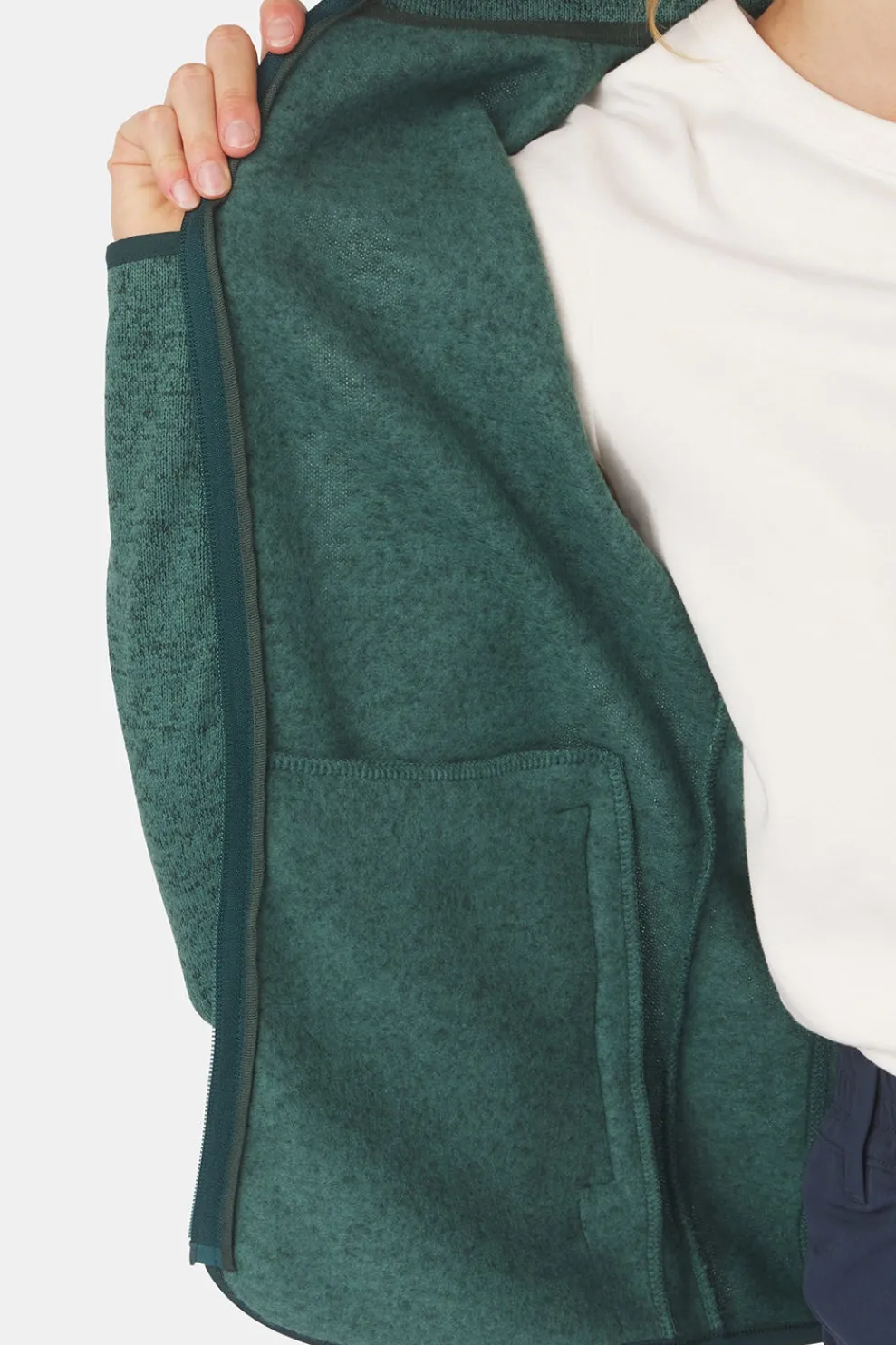 New Ayacucho Fleece Drasland II Jacket W Darkest Spruce Melange