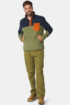 Best Ayacucho Fleece Fitzroy Snap Pullover M Olivine Combo