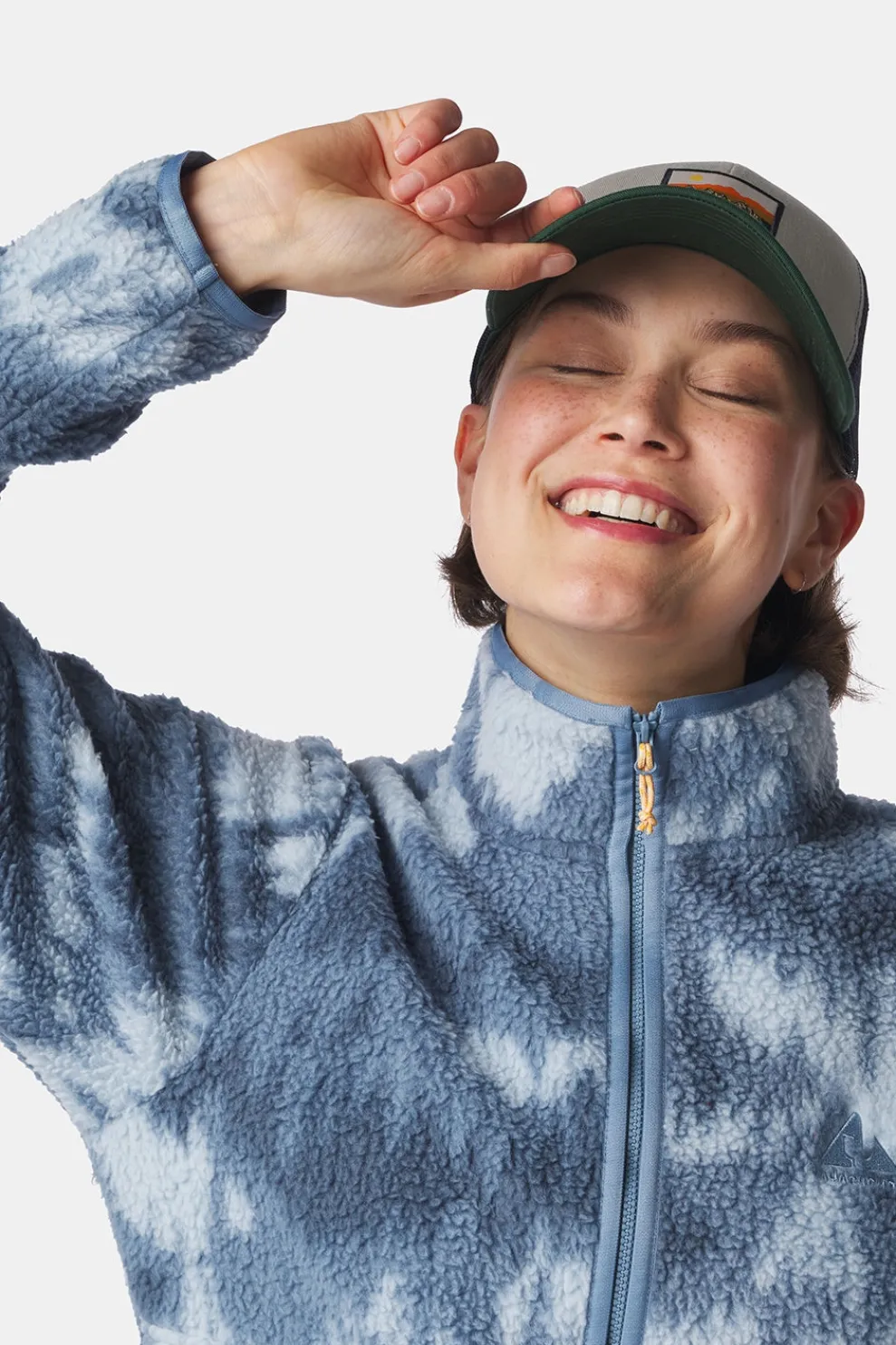 Best Ayacucho Fleece Flynn Printed 1/2 Zip Fleece W Blue Mirage Print