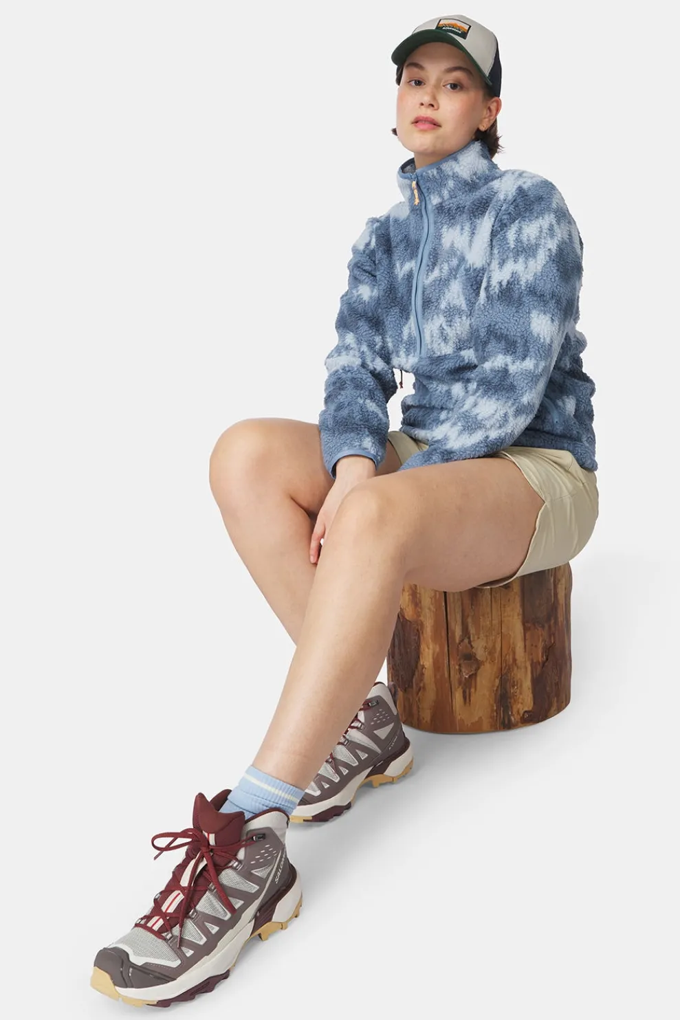 Best Ayacucho Fleece Flynn Printed 1/2 Zip Fleece W Blue Mirage Print