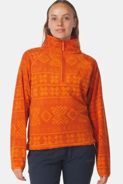 Discount Ayacucho Fleece Inverno Printed Fleece Half Zip W Rust Print