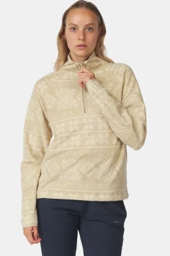 New Ayacucho Fleece Inverno Printed Fleece Half Zip W Fields Of Rye Print