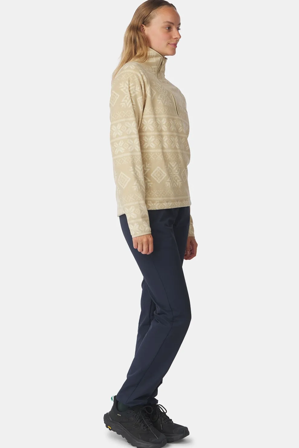 New Ayacucho Fleece Inverno Printed Fleece Half Zip W Fields Of Rye Print