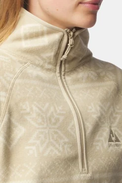 New Ayacucho Fleece Inverno Printed Fleece Half Zip W Fields Of Rye Print