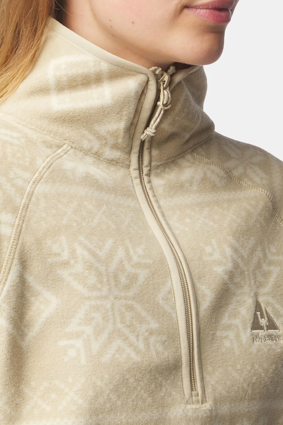 New Ayacucho Fleece Inverno Printed Fleece Half Zip W Fields Of Rye Print
