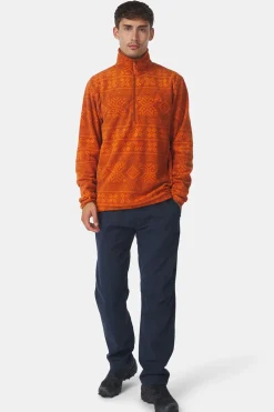 Clearance Ayacucho Fleece Inverno Printed Fleece Half Zip M Umber