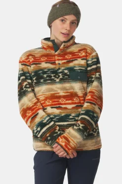 Outlet Ayacucho Fleece Leiria Printed Snap Pullover W Rust