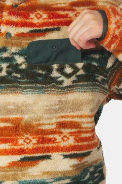 Outlet Ayacucho Fleece Leiria Printed Snap Pullover W Rust