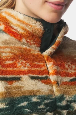 Outlet Ayacucho Fleece Leiria Printed Snap Pullover W Rust