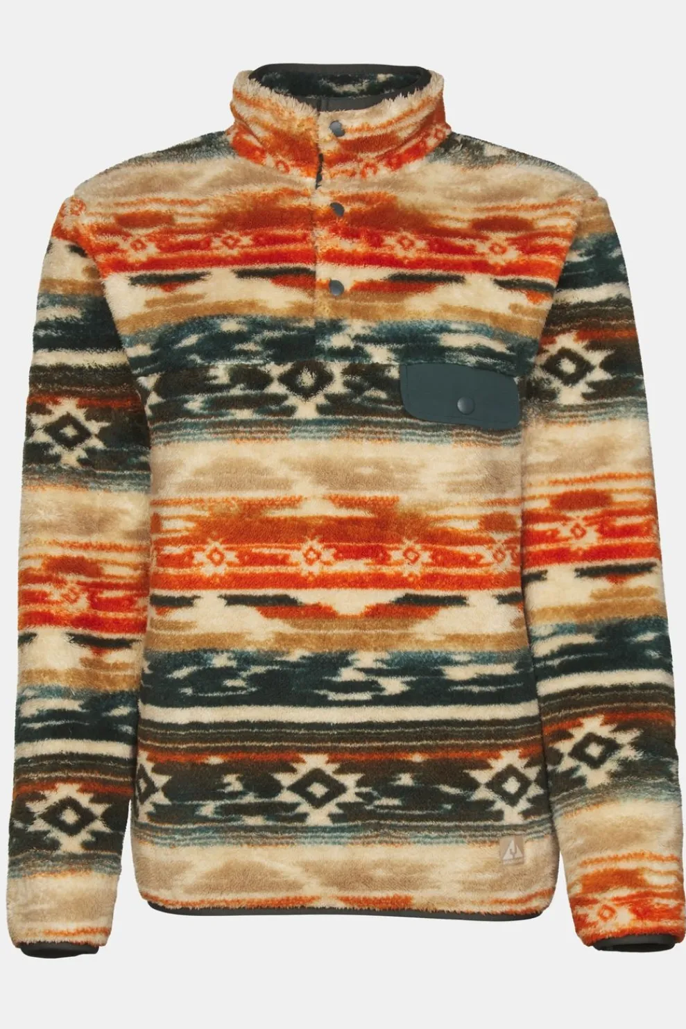 Outlet Ayacucho Fleece Leiria Printed Snap Pullover W Rust