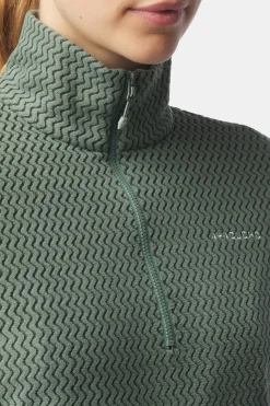 Fashion Ayacucho Fleece Mountain Packaway 1/2 Zip W Sage Leaf