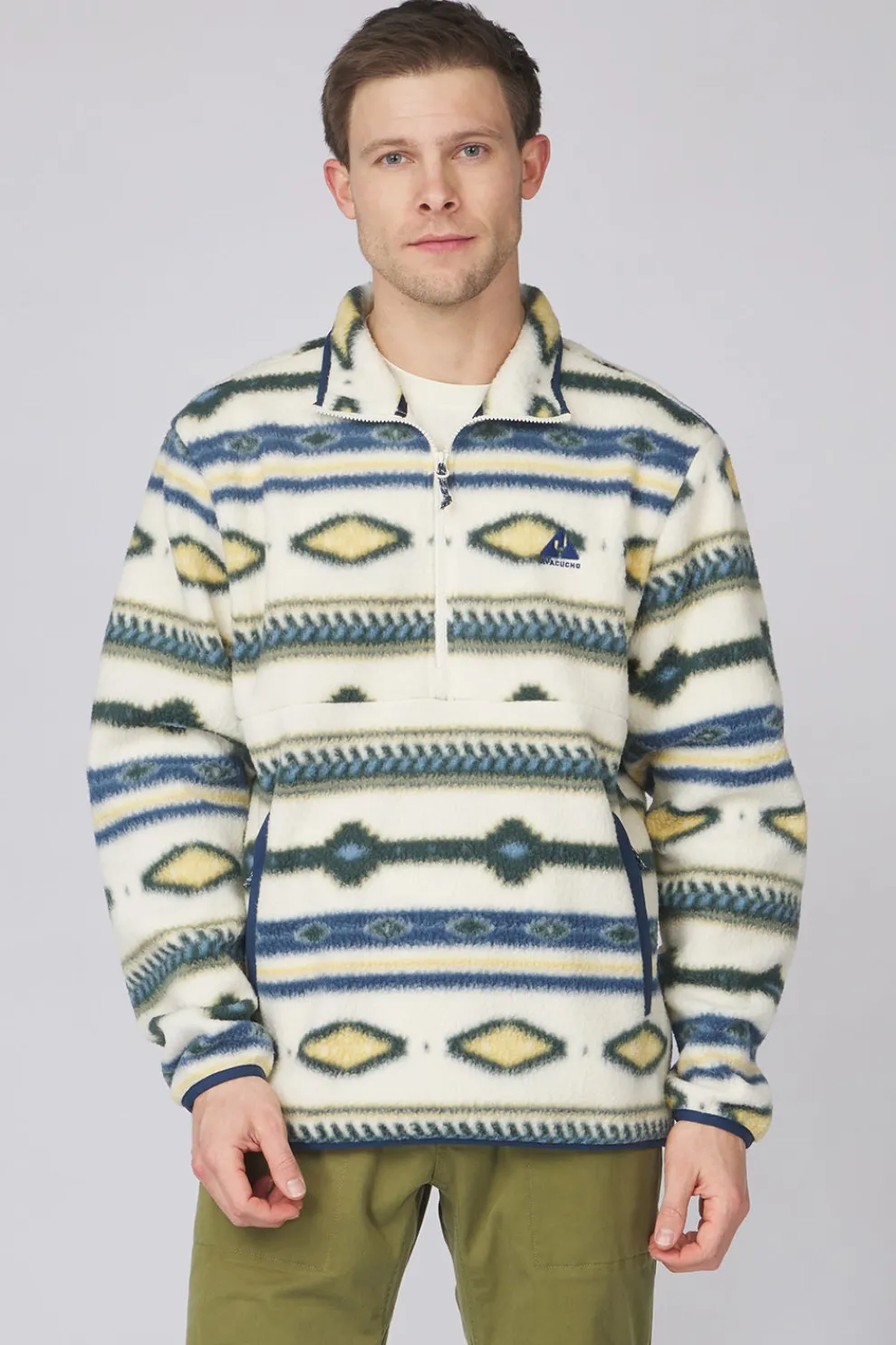 New Ayacucho Fleece Pehoe Printed Snap M Ecru Combo