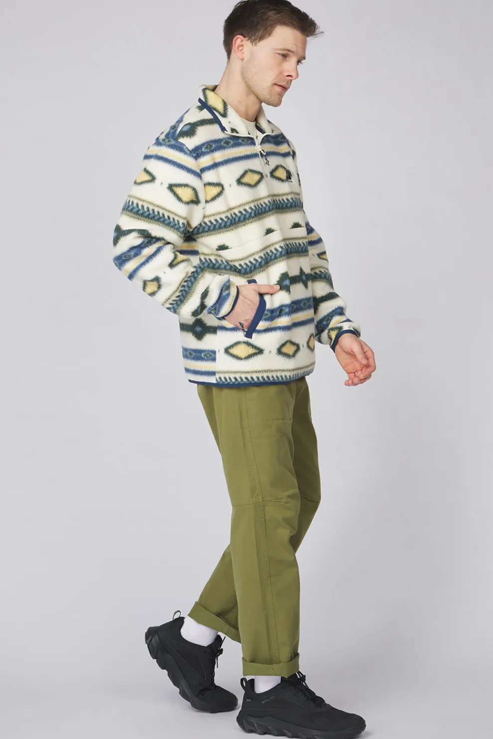 New Ayacucho Fleece Pehoe Printed Snap M Ecru Combo