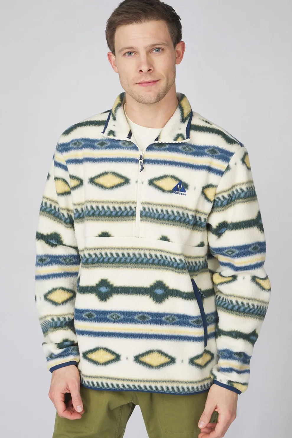 New Ayacucho Fleece Pehoe Printed Snap M Ecru Combo
