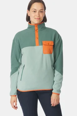 Online Ayacucho Fleece Peniche Micro Snap Pullover W Iceberg Green Combo