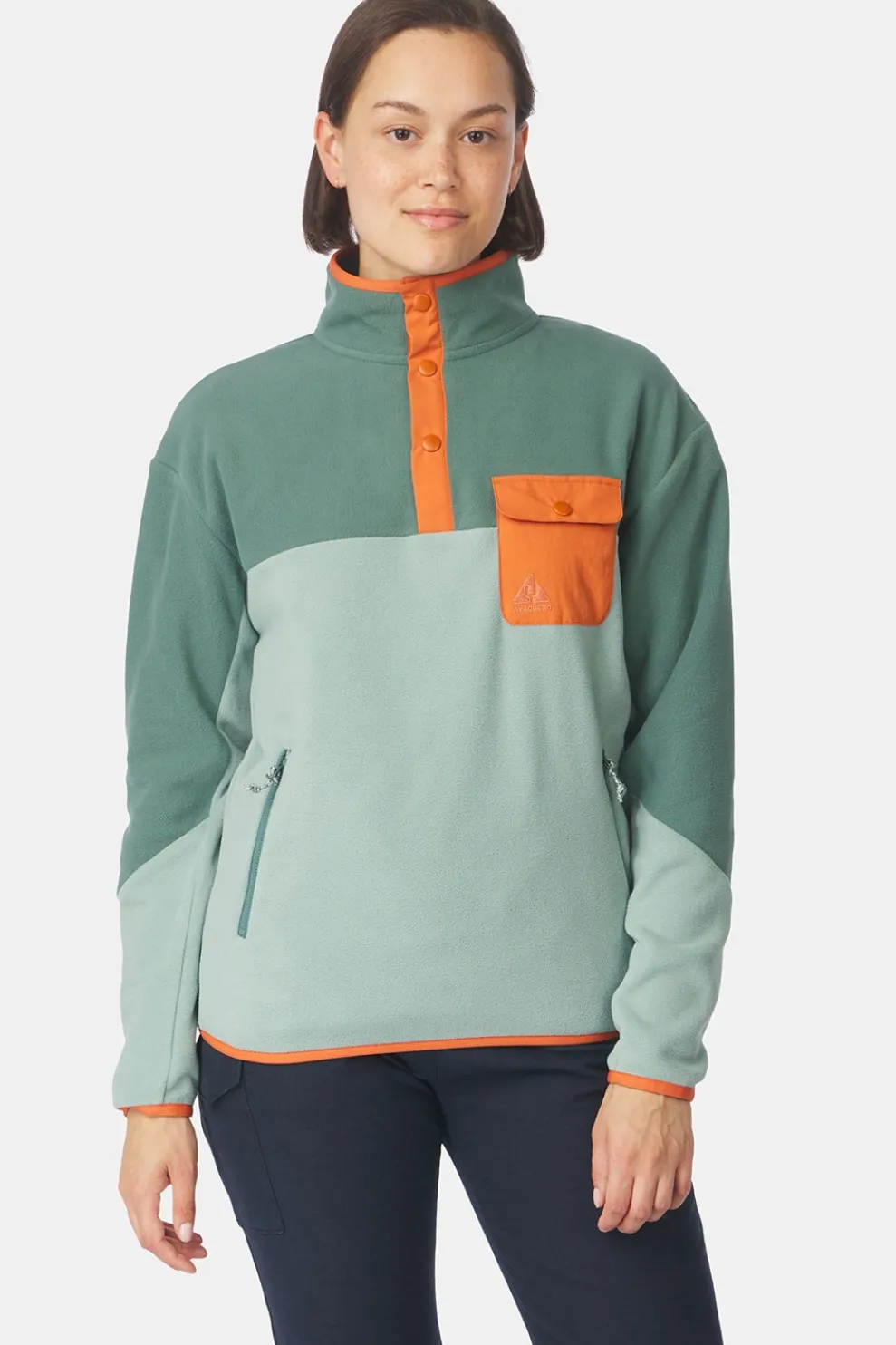 Online Ayacucho Fleece Peniche Micro Snap Pullover W Iceberg Green Combo