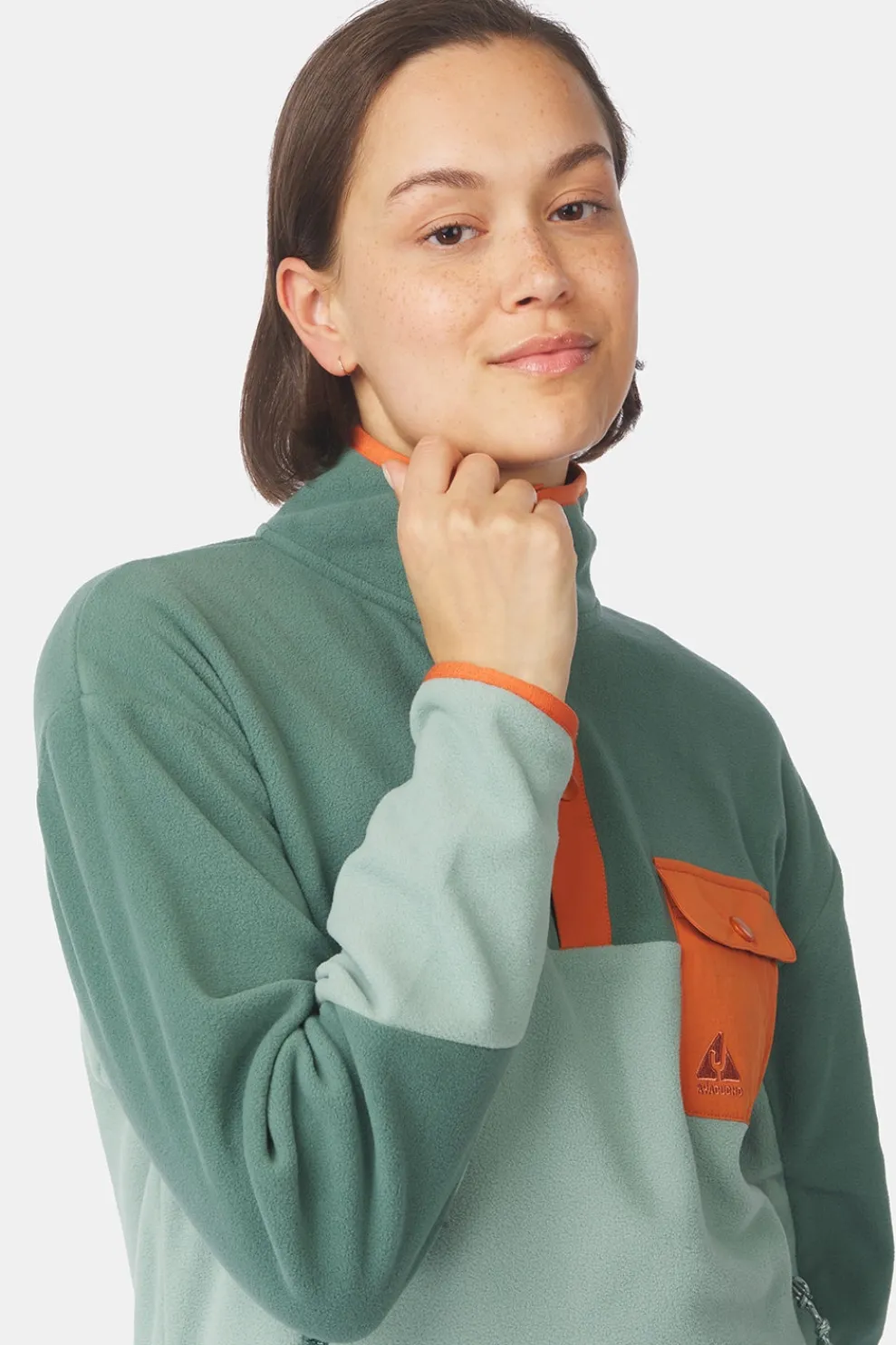 Online Ayacucho Fleece Peniche Micro Snap Pullover W Iceberg Green Combo