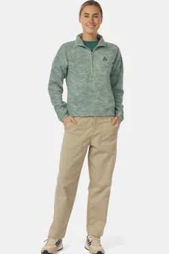 Sale Ayacucho Fleece Wave Printed 1/2 Zip Fleece W Iceberg Green Print