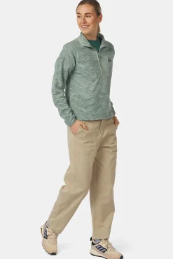 Sale Ayacucho Fleece Wave Printed 1/2 Zip Fleece W Iceberg Green Print